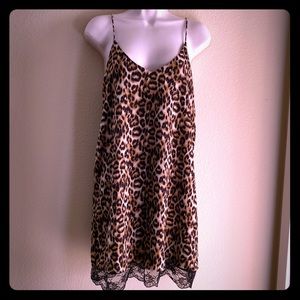 Leopard + Lace Shift Dress